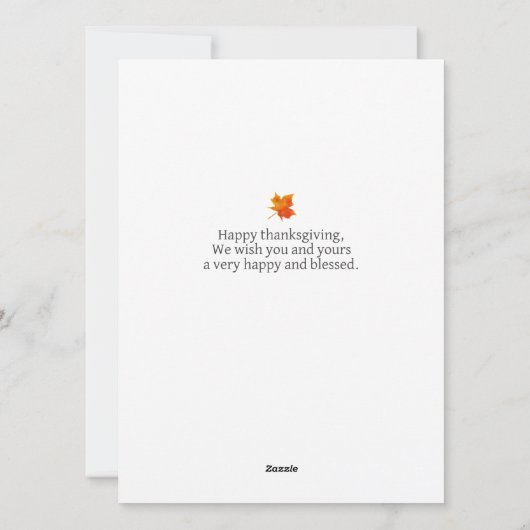 非常に感謝している | 秋感謝祭の家族写真 シーズンカード (裏面)