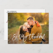 非常に感謝する | 感謝祭はがき ポストカード (正面/裏面)