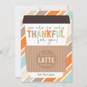 非常に感謝のためにあなたコーヒーギフトカードホルダー 招待状 (正面)