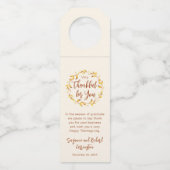 非常に感謝のスクリプト水の色リース。 ボトルネックタグ (正面)