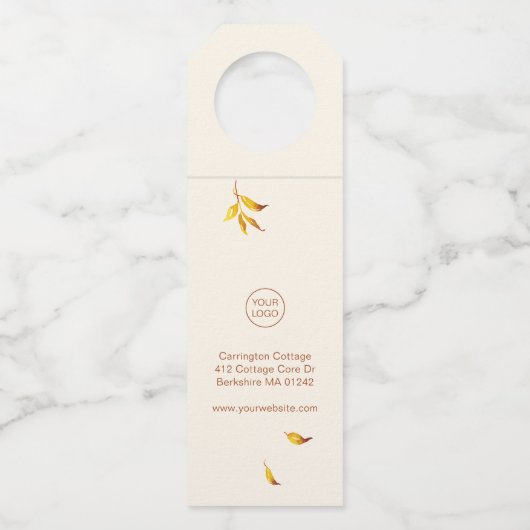 非常に感謝のスクリプト水の色リース。 ボトルネックタグ (裏面)