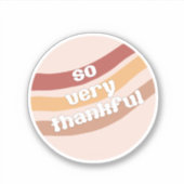 非常に感謝の円のシール シール (正面)