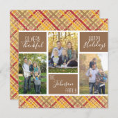 非常に感謝の写真コラージュ感謝祭 シーズンカード (正面/裏面)
