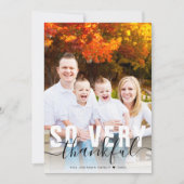 非常に感謝の写真家族の感謝祭 シーズンカード (正面)
