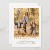 非常に感謝の写真感謝感謝グリーティングカード シーズンカード (正面/裏面)