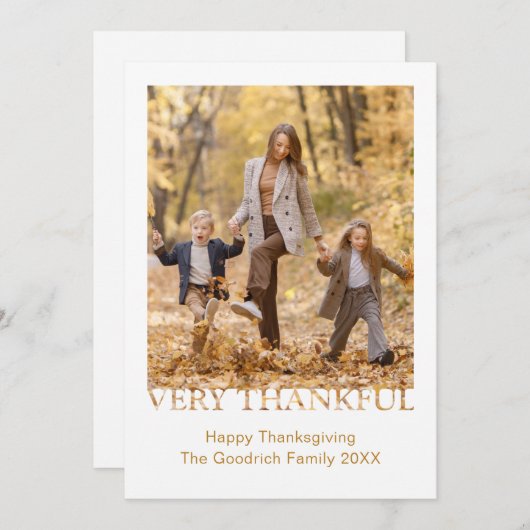 非常に感謝の写真感謝感謝グリーティングカード シーズンカード (正面/裏面)