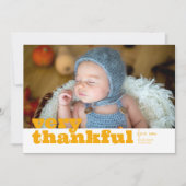 非常に感謝の秋秋の誕生発表 招待状 (正面)