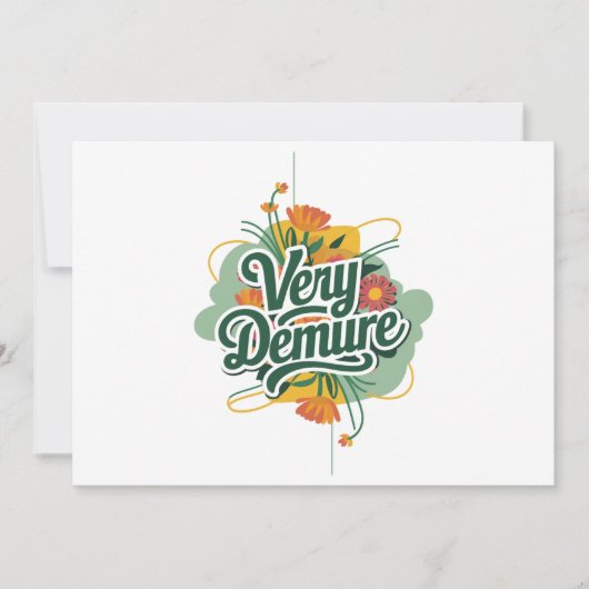 非常に慎ましい 非常にマインドフルなトレンド 慎ましくマインドフルに 招待状 (正面)