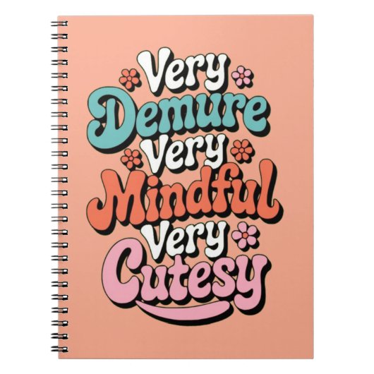 非常に慎重に非常に可愛い鮮やか人 ノートブック (正面)