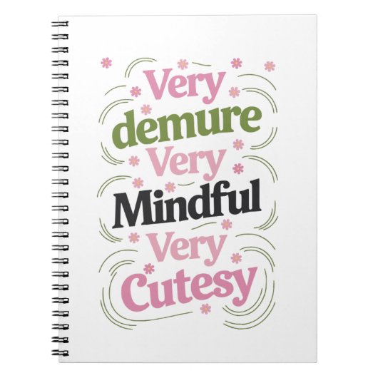 非常に慎重に非常に可愛い鮮やか人 ノートブック (正面)