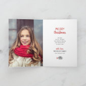 非常に折りメリー畳まれた休日の写真グリーティングカード シーズンカード (内部)