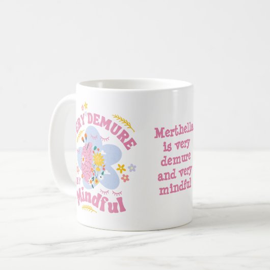 非常に控えめな非常に心を込めたフローラの幸福 コーヒーマグカップ (正面左)