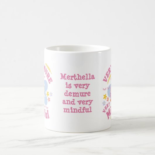 非常に控えめな非常に心を込めたフローラの幸福 コーヒーマグカップ (中央)