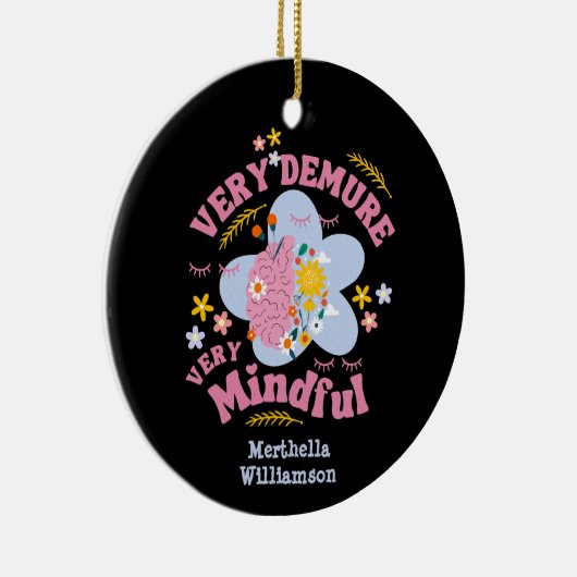 非常に控えめな非常に心を込めたフローラの幸福 セラミックオーナメント (右)