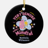 非常に控えめな非常に心を込めたフローラの幸福 セラミックオーナメント (正面)