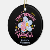 非常に控えめな非常に心を込めたフローラの幸福 セラミックオーナメント (左)