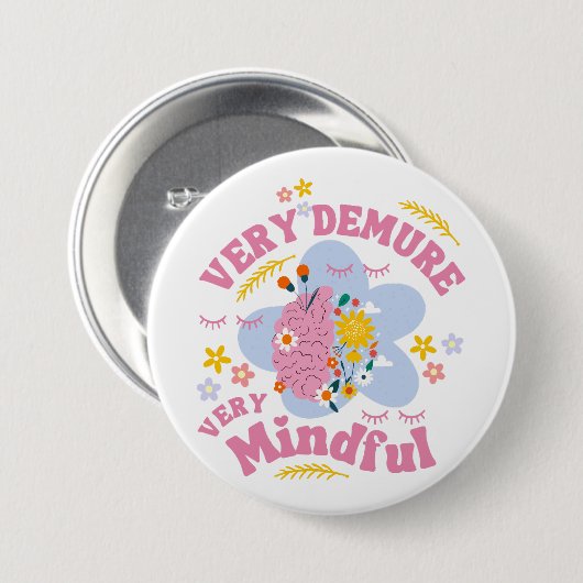 非常に控えめな非常に心を込めたフローラの幸福 缶バッジ (正面&裏面)