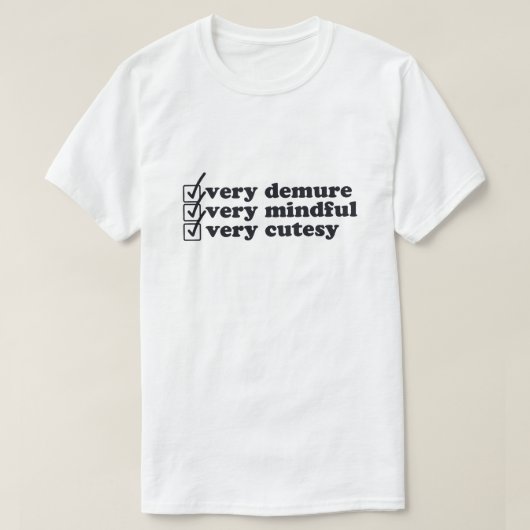 非常に控えめ Tシャツ (デザイン正面)