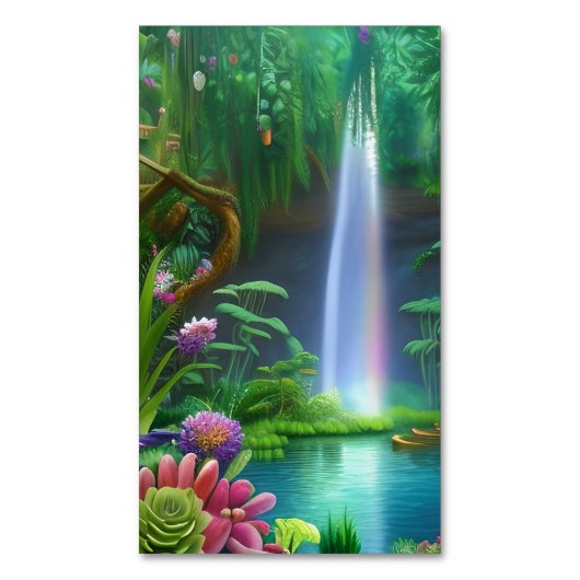 非常に描写磨き上げられた横長全角表示 マグネット名刺 (正面縦)