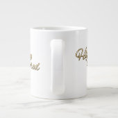 非常に支持される金ゴールドのエンボス ジャンボコーヒーマグカップ (裏面)