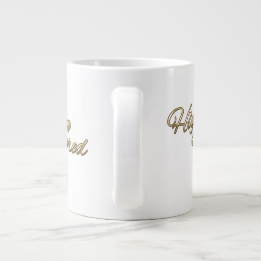 非常に支持される金ゴールドのエンボス ジャンボコーヒーマグカップ (裏面)