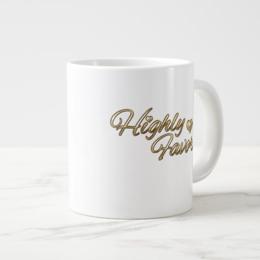 非常に支持される金ゴールドのエンボス ジャンボコーヒーマグカップ (正面右)