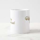 非常に支持される金ゴールドのエンボス ジャンボコーヒーマグカップ (正面)
