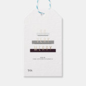 非常に明るいメリー休日のクリスマスギフトタグ ギフトタグ (正面)