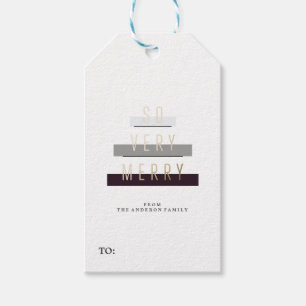 非常に明るいメリー休日のクリスマスギフトタグ ギフトタグ