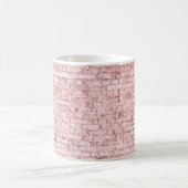 非常に明るい飽和抽象芸術ピンクの背景  コーヒーマグカップ (中央)