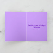 非常に明るい（ユダヤ教）メノラーのHanukkaカード シーズンカード (内部)