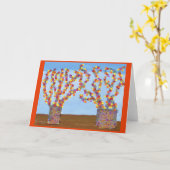 非常に明るく明るい花、グリーティングカード カード (黄色い花)