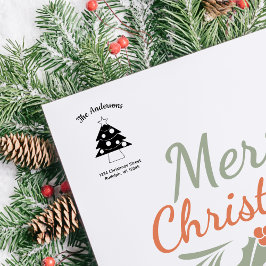 非常に星メリー光のクリスマスツリー セルフインキングスタンプ