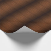 非常に暗く堅い木製の床の穀物 ラッピングペーパー (角)