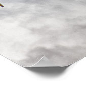 非常に曇った空で最終接近する航空会社 ポスター (角)