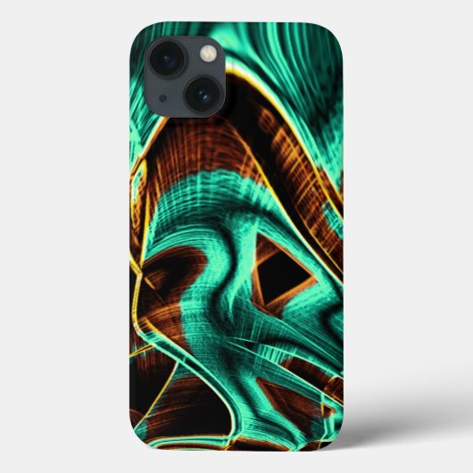 非常に曲がったテープはアクアマリンとコーヒーの溝 Case-Mate iPhoneケース (裏面)