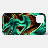 非常に曲がったテープはアクアマリンとコーヒーの溝 Case-Mate iPhoneケース (裏面 (横))