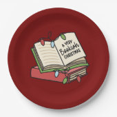 非常に本っぽいクリスマス ペーパープレート (正面)