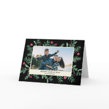 非常に果実のメリークリスマスの水彩画|のクリスマス