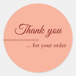 非常に柔らかいオレンジ色のビジネス顧客ありがとう ラウンドシール