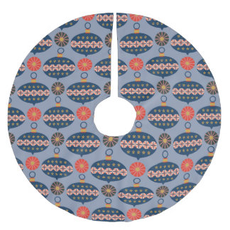 非常に楽しいクリスマスボーブルパターン ブラッシュドポリエステルツリースカート