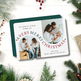 非常に楽しいクリスマスモダンのアーチ写真 シーズンカード