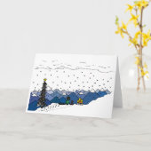 非常に派手なクリスマスカード カード (黄色い花)