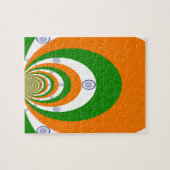 非常に深いサフランの3色、白い緑 ジグソーパズル (横)