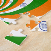 非常に深いサフランの3色、白い緑 ジグソーパズル (側面)