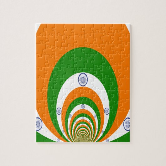 非常に深いサフランの3色、白い緑 ジグソーパズル (縦)