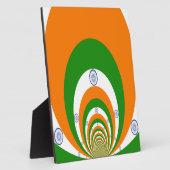 非常に深いサフランの3色、白い緑 フォトプラーク (側面)