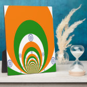 非常に深いサフランの3色、白い緑 フォトプラーク (側面)