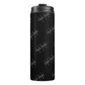 非常に濃いグレーと黒のモノグラム名パターン タンブラー (正面)