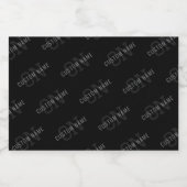 非常に濃いグレーと黒のモノグラム名パターン フードラベル (シングルラベル)